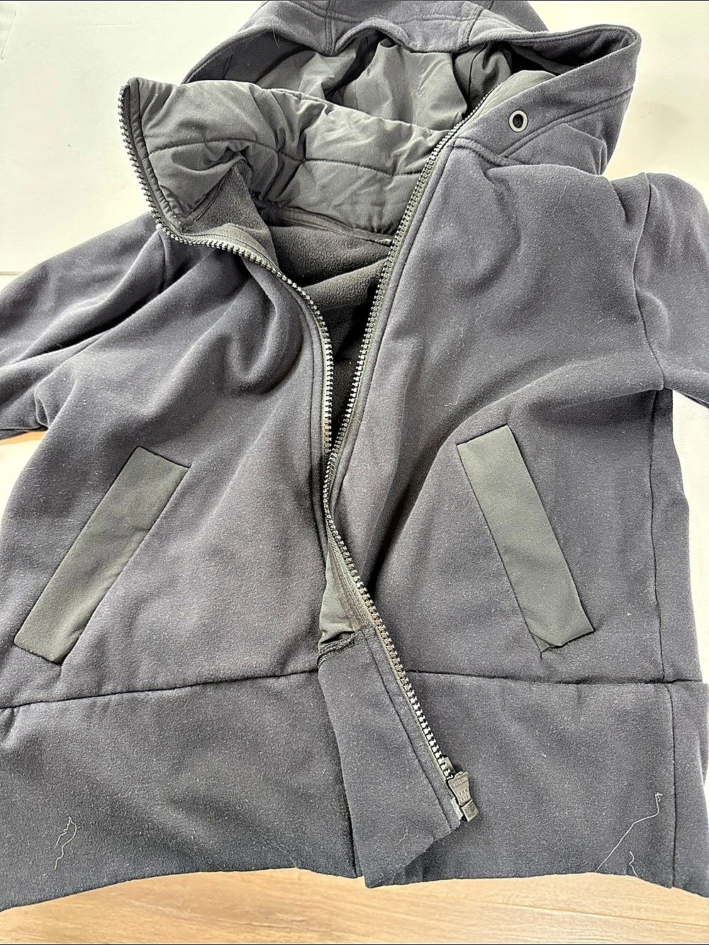 Athleta Women's Gray Hooded Jacket Size Large